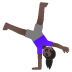 woman cartwheeling: dark skin tone on Google