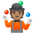 person juggling: medium skin tone on Google