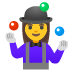 woman juggling on Google
