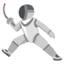 person fencing emoji on Google