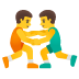 men wrestling emoji on Google