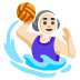 woman playing water polo: light skin tone on Google