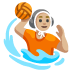 person playing water polo: medium-light skin tone emoji on Google