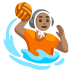 person playing water polo: medium skin tone on Google