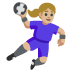 woman playing handball: medium-light skin tone on Google