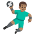 man playing handball: medium skin tone emoji on Google