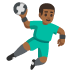 man playing handball: medium-dark skin tone on Google