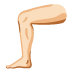 leg: light skin tone emoji on Google
