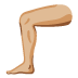 leg: medium-light skin tone emoji on Google