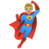 man superhero: medium-light skin tone on Google