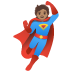 superhero: medium skin tone emoji on Google