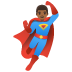 man superhero: medium-dark skin tone emoji on Google