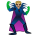 man supervillain: medium-light skin tone emoji on Google