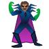 supervillain: medium skin tone emoji on Google