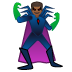 man supervillain: medium-dark skin tone emoji on Google
