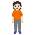 person standing: light skin tone emoji on Google