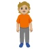 person standing: medium-light skin tone emoji on Google