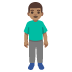 man standing: medium skin tone on Google