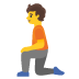 person kneeling emoji on Google