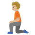 person kneeling: medium-light skin tone on Google
