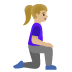 woman kneeling facing right: medium-light skin tone on Google
