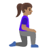woman kneeling facing right: medium skin tone on Google