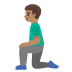 man kneeling: medium skin tone on Google