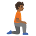 person kneeling facing right: medium-dark skin tone on Google