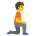 person kneeling facing right on Google