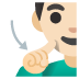 deaf man: light skin tone emoji on Google