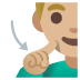 deaf man: medium-light skin tone emoji on Google