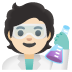 scientist: light skin tone emoji on Google