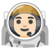 astronaut: light skin tone emoji on Google