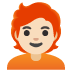 person: light skin tone, red hair on Google