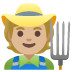 farmer: medium-light skin tone on Google