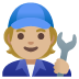 mechanic: medium-light skin tone on Google