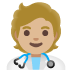 health worker: medium-light skin tone on Google