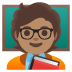 teacher: medium skin tone emoji on Google