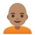 person: medium skin tone, bald on Google