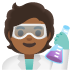 scientist: medium-dark skin tone on Google