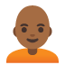 person: medium-dark skin tone, bald on Google