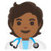 health worker: medium-dark skin tone on Google