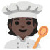 cook: dark skin tone emoji on Google