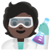 scientist: dark skin tone emoji on Google