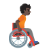 person in manual wheelchair facing right: dark skin tone on Google
