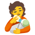 person feeding baby on Google