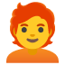 person: red hair emoji on Google