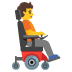 person in motorized wheelchair facing right emoji on Google