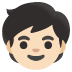 child: light skin tone emoji on Google
