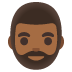 man: medium-dark skin tone, beard on Google